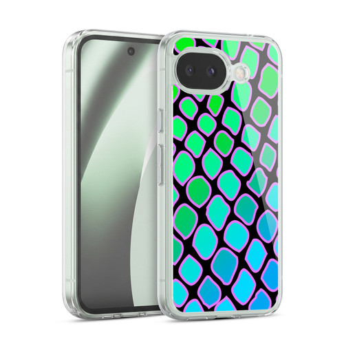 Head Case Designs Mad Prints Aqua Snake Soft Gel Case for Google Pixel 10a