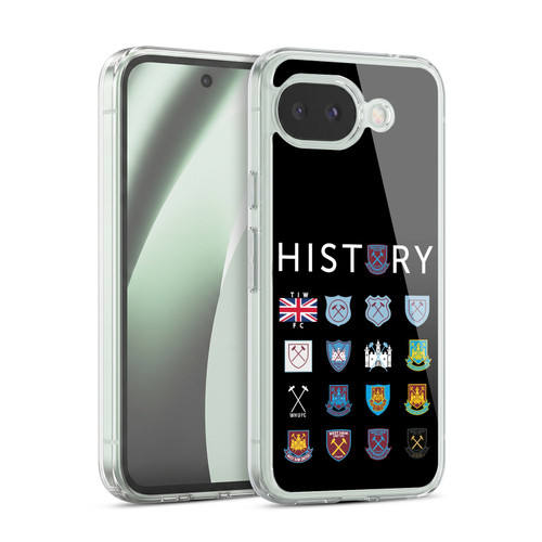 West Ham United FC Crest History Pattern 1 Soft Gel Case for Google Pixel 10a