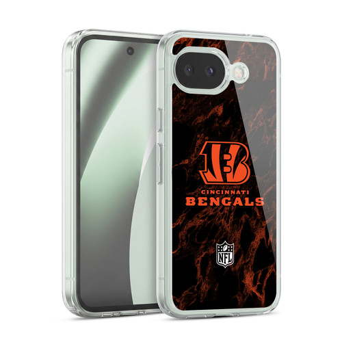 NFL Cincinnati Bengals Graphics Coloured Marble Soft Gel Case for Google Pixel 10a
