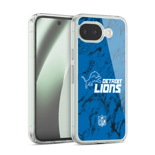 NFL Detroit Lions Graphics Coloured Marble Soft Gel Case for Google Pixel 10a