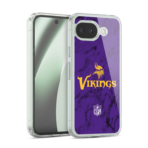 NFL Minnesota Vikings Graphics Coloured Marble Soft Gel Case for Google Pixel 10a