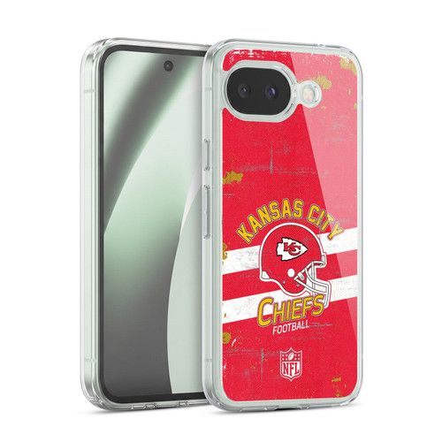 NFL Kansas City Chiefs Logo Art Helmet Distressed Soft Gel Case for Google Pixel 10a