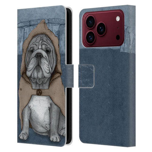 Barruf Dogs English Bulldog Leather Book Wallet Case Cover For Apple iPhone 18 Pro Max
