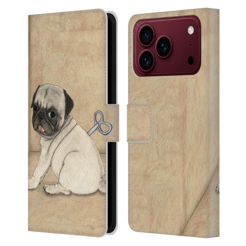 Barruf Dogs Pug Toy Leather Book Wallet Case Cover For Apple iPhone 18 Pro Max