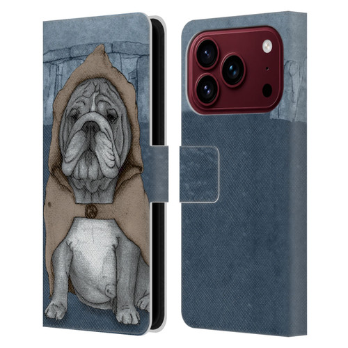 Barruf Dogs English Bulldog Leather Book Wallet Case Cover For Apple iPhone 18 Pro