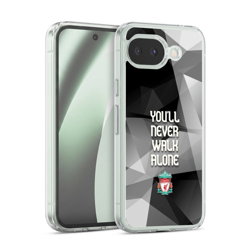 Liverpool Football Club Crest You'Ll Never Walk Alone Grey Geo Plain Soft Gel Case for Google Pixel 10a