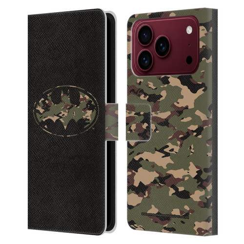 Batman DC Comics Logos Camouflage Leather Book Wallet Case Cover For Apple iPhone 18 Pro Max