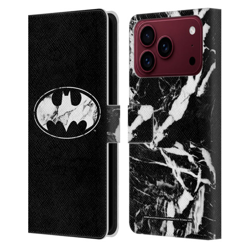 Batman DC Comics Logos Marble Leather Book Wallet Case Cover For Apple iPhone 18 Pro Max
