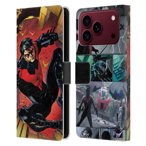 Batman DC Comics Nightwing Red Logo Suit #1 2011 Leather Book Wallet Case Cover For Apple iPhone 18 Pro Max
