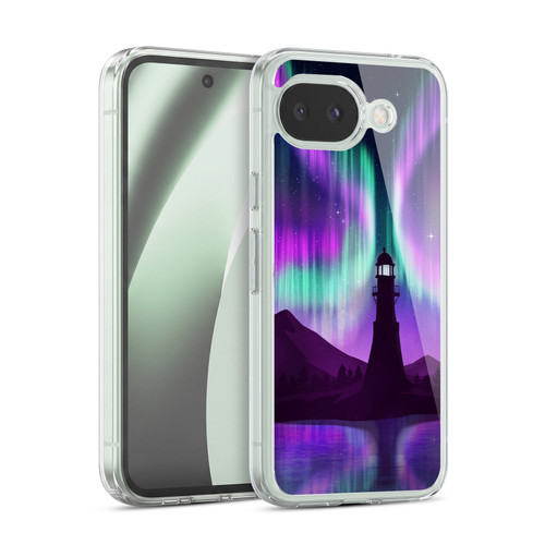 Head Case Designs Northern Lights Lighthouse Seascape Soft Gel Case for Google Pixel 10a