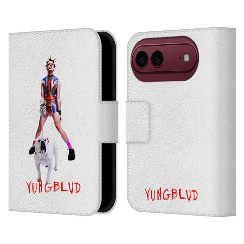 Yungblud Graphics Strawberry Lipstick Leather Book Wallet Case Cover For Apple iPhone Duo