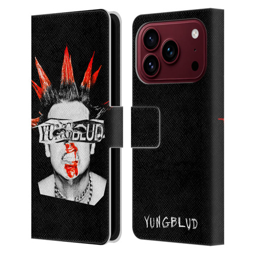 Yungblud Graphics Face Leather Book Wallet Case Cover For Apple iPhone 18 Pro