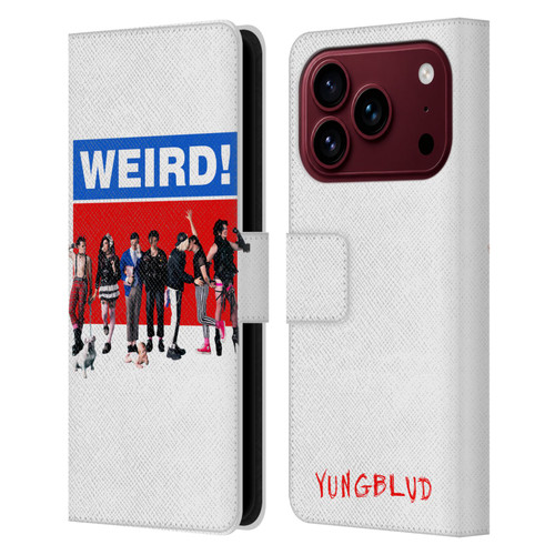 Yungblud Graphics Weird! Leather Book Wallet Case Cover For Apple iPhone 18 Pro