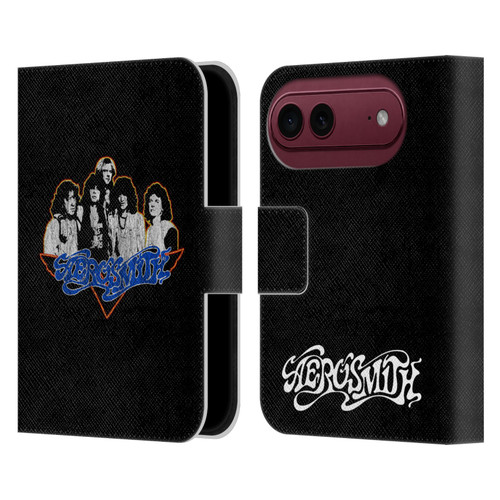 Aerosmith Classics Group Photo Vintage Leather Book Wallet Case Cover For Apple iPhone Duo