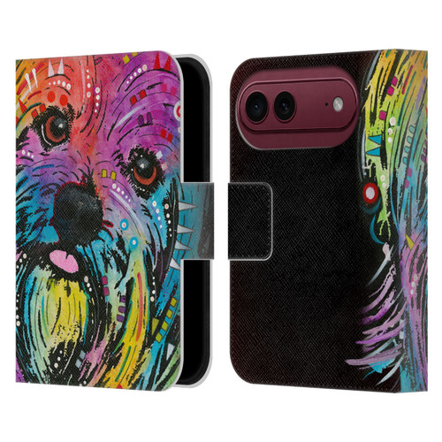 Dean Russo Dogs Yorkie Leather Book Wallet Case Cover For Apple iPhone Duo