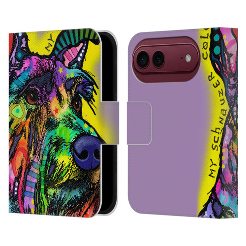 Dean Russo Dogs 3 My Schnauzer Leather Book Wallet Case Cover For Apple iPhone Duo
