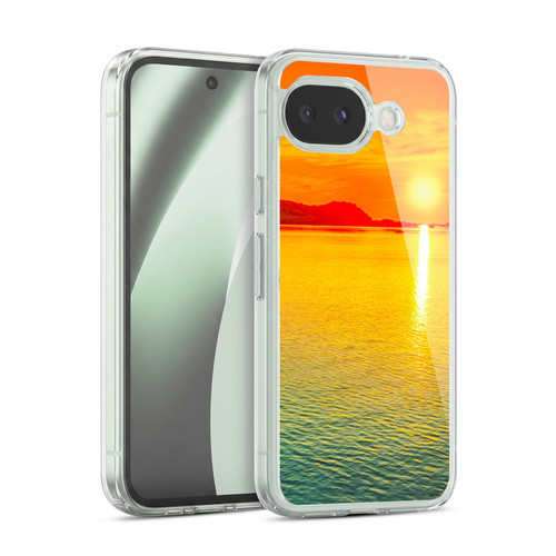 Head Case Designs Beautiful Beaches Ombre Sunset Over The Sea Soft Gel Case for Google Pixel 10a