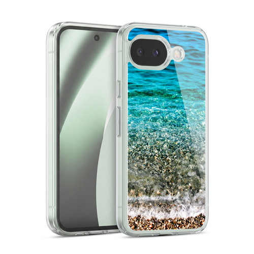 Head Case Designs Beautiful Beaches Transparent Seawaves Soft Gel Case for Google Pixel 10a