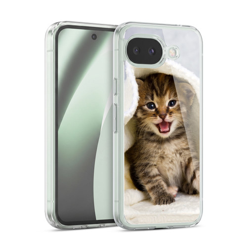 Head Case Designs Cats Kitten In Warm Towel Soft Gel Case for Google Pixel 10a