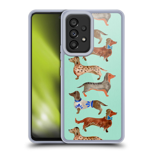 Cat Coquillette Animals Blue Dachshunds Soft Gel Case for Samsung Galaxy A53 5G (2022)