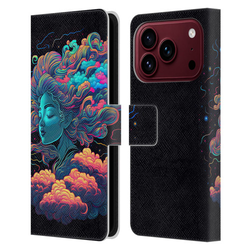 Wumples Cosmic Arts Cloud Goddess Aphrodite Leather Book Wallet Case Cover For Apple iPhone 18 Pro