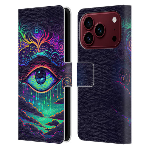 Wumples Cosmic Arts Eye Leather Book Wallet Case Cover For Apple iPhone 18 Pro