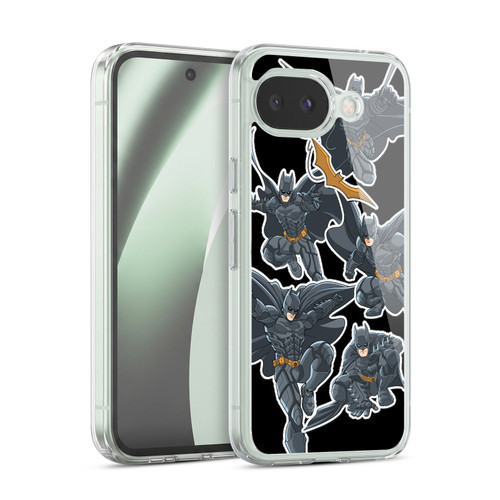 The Dark Knight Character Art Batman Sticker Collage Soft Gel Case for Google Pixel 10a