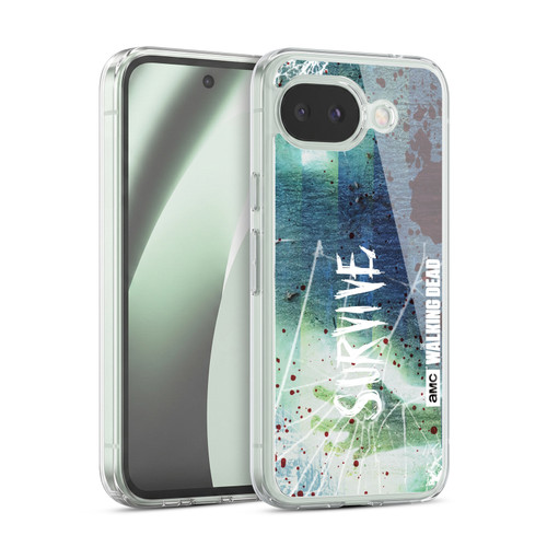 AMC The Walking Dead Typography Survive Torned Glass Soft Gel Case for Google Pixel 10a
