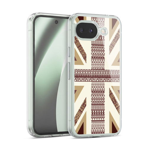 Head Case Designs Union Jack Collection Deep Coffee Tribal Soft Gel Case for Google Pixel 10a