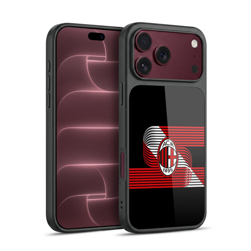 AC Milan Crest Patterns Diagonal Gel Armour Case For Apple iPhone 18 Pro Max