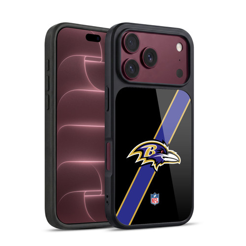 NFL Baltimore Ravens Logo Stripes Gel Armour Case For Apple iPhone 18 Pro
