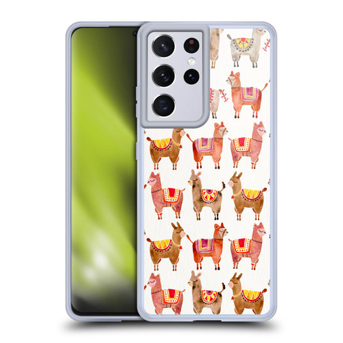Cat Coquillette Animals Alpacas Soft Gel Case for Samsung Galaxy S21 Ultra 5G