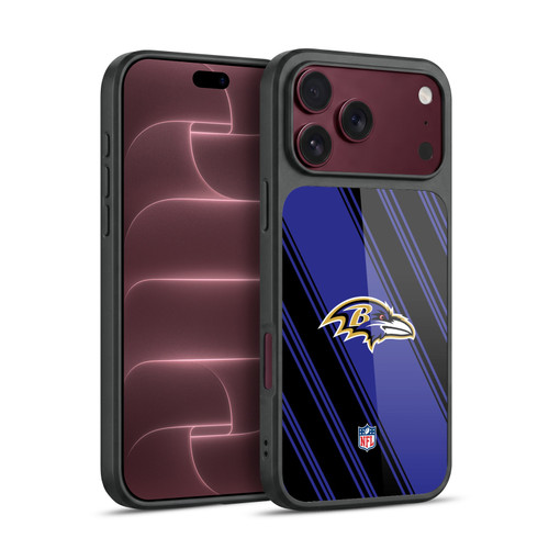 NFL Baltimore Ravens Artwork Stripes Gel Armour Case For Apple iPhone 18 Pro Max