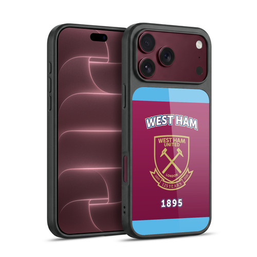West Ham United FC 125 Year Anniversary 1895 Claret Crest Gel Armour Case For Apple iPhone 18 Pro Max