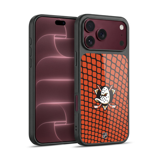 NHL Anaheim Ducks Net Pattern Gel Armour Case For Apple iPhone 18 Pro Max