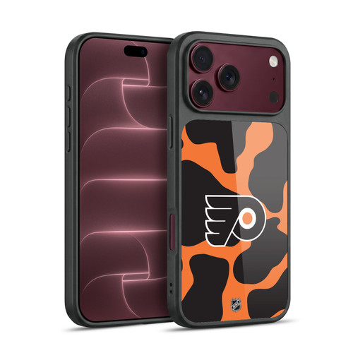 NHL Philadelphia Flyers Cow Pattern Gel Armour Case For Apple iPhone 18 Pro Max