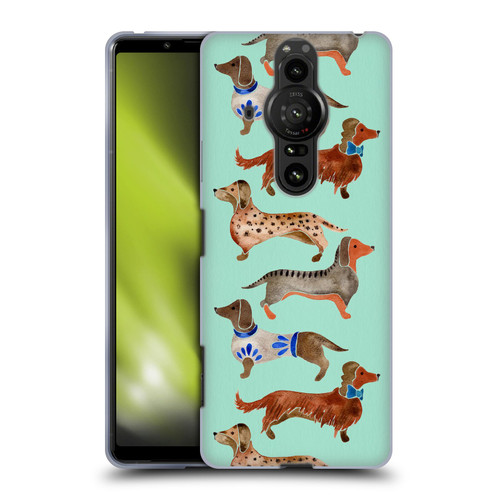 Cat Coquillette Animals Blue Dachshunds Soft Gel Case for Sony Xperia Pro-I