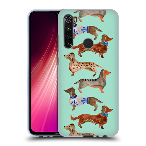 Cat Coquillette Animals Blue Dachshunds Soft Gel Case for Xiaomi Redmi Note 8T