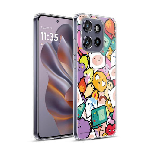 Adventure Time Graphics Pattern Soft Gel Case for Motorola Edge 50 Neo