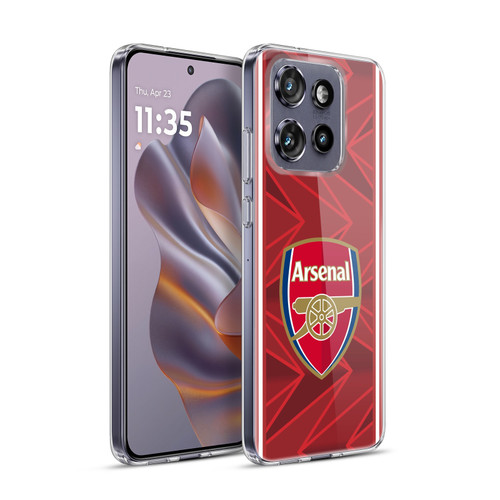 Arsenal FC 2020/21 Crest Kit Home Soft Gel Case for Motorola Edge 50 Neo