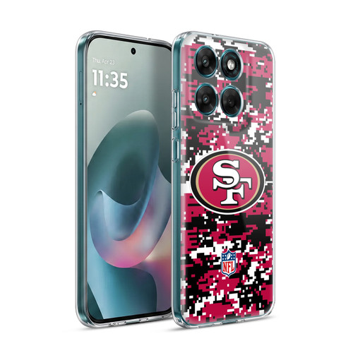 NFL San Francisco 49ers Graphics Digital Camouflage Soft Gel Case for Motorola Moto G77