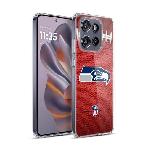 NFL Seattle Seahawks Graphics Football Soft Gel Case for Motorola Edge 50 Neo