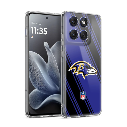 NFL Baltimore Ravens Artwork Stripes Soft Gel Case for Motorola Edge 70