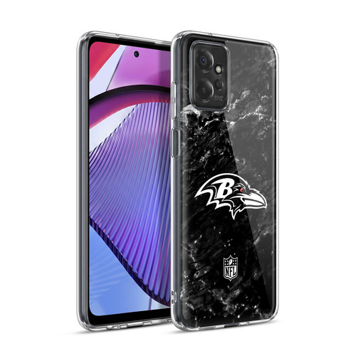 NFL Baltimore Ravens Artwork Marble Soft Gel Case for Motorola Moto G Power (2023)