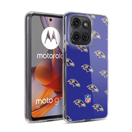 NFL Baltimore Ravens Artwork Patterns Soft Gel Case for Motorola Moto G75