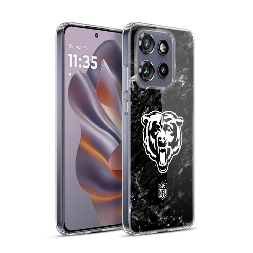 NFL Chicago Bears Artwork Marble Soft Gel Case for Motorola Edge 50 Neo
