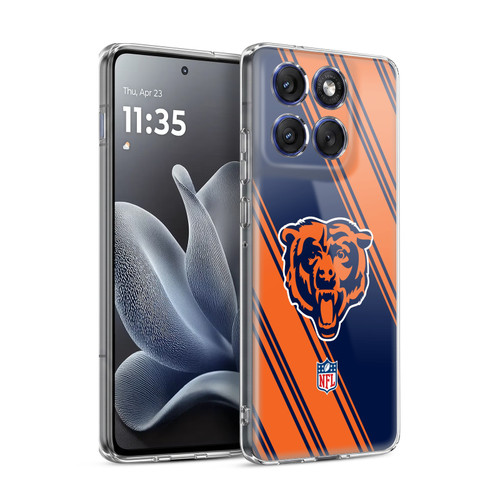 NFL Chicago Bears Artwork Stripes Soft Gel Case for Motorola Edge 70