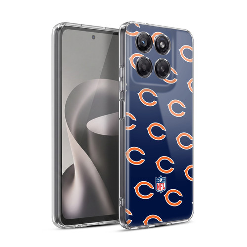 NFL Chicago Bears Artwork Patterns Soft Gel Case for Motorola Moto G37 Power