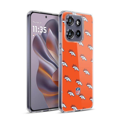 NFL Denver Broncos Artwork Patterns Soft Gel Case for Motorola Edge 50 Neo
