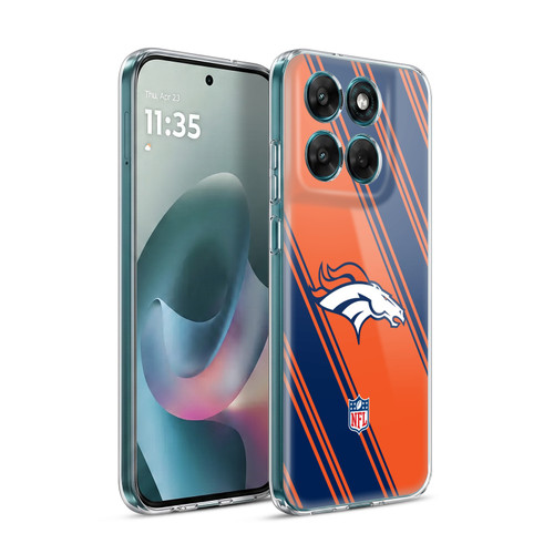 NFL Denver Broncos Artwork Stripes Soft Gel Case for Motorola Moto G77